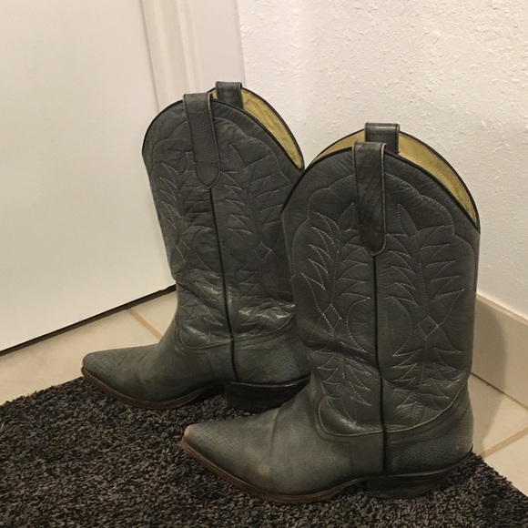 Vintage grey cowboy boots - women’s size 8.5 - Picture 10 of 11